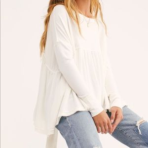 Free People Forever Your Girl Tee in White